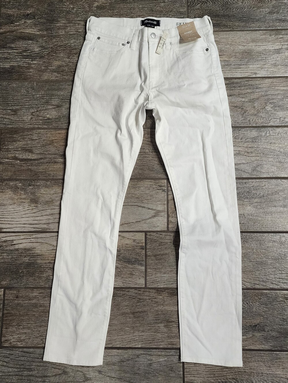 Madewell White Denim Jeans Brand New 31x32